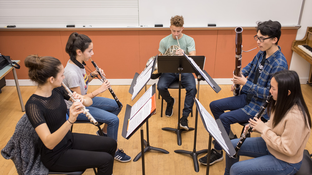 Woodwinds rehearsal