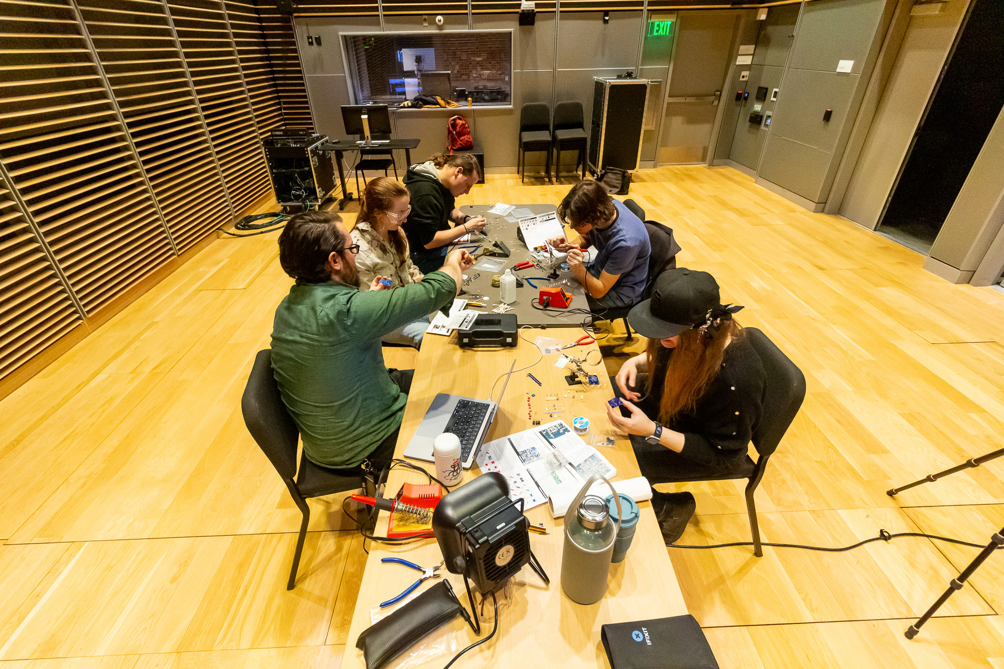 SFCM's microphone building class.