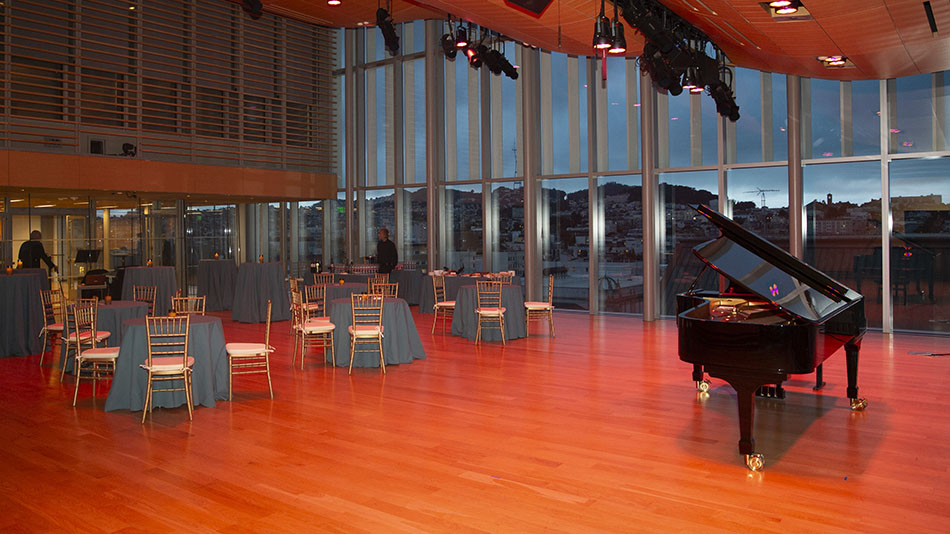 Osher Hall Cabaret set up