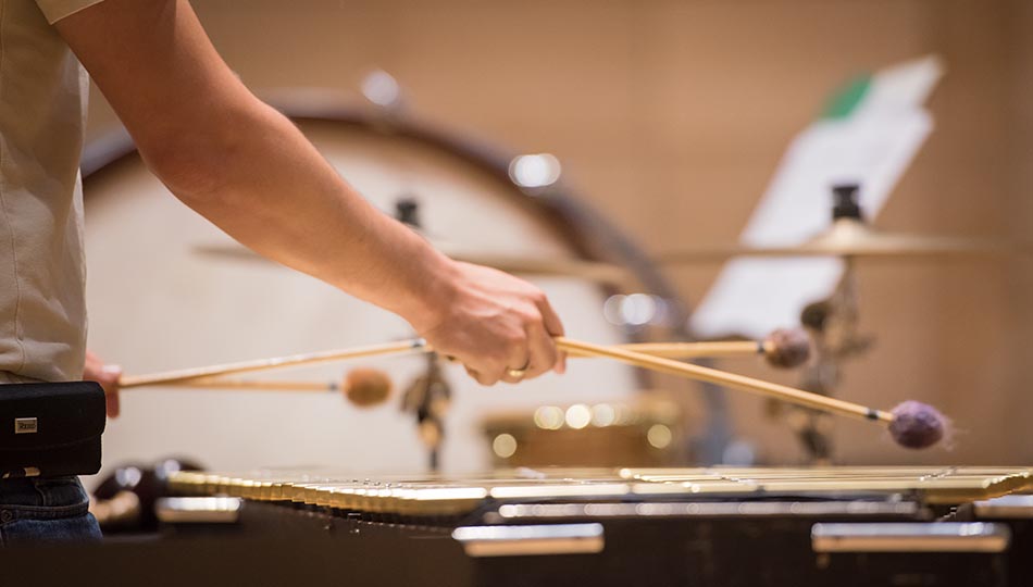 Percussion performance closeup