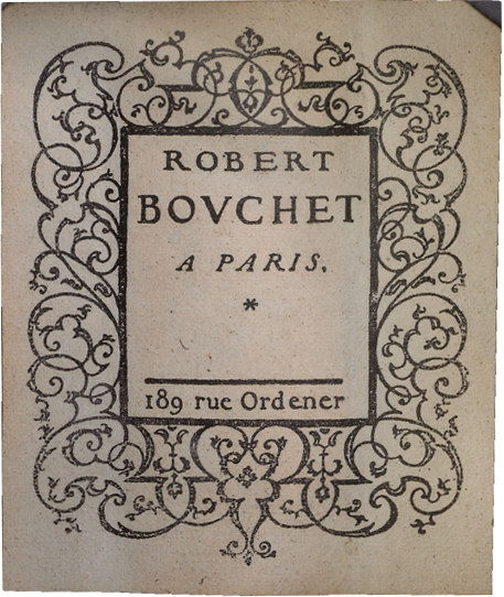 1961 Robert Bouchet guitar label