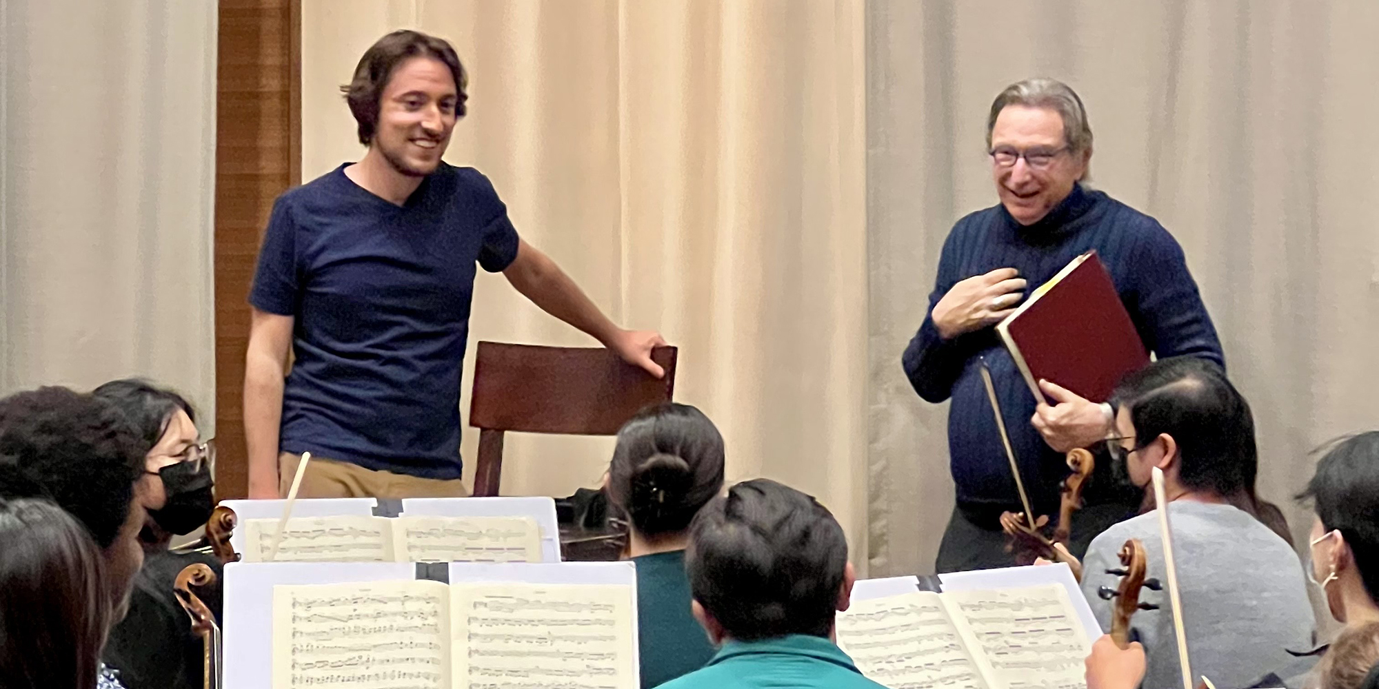 Michael Tilson Thomas with David Baker.