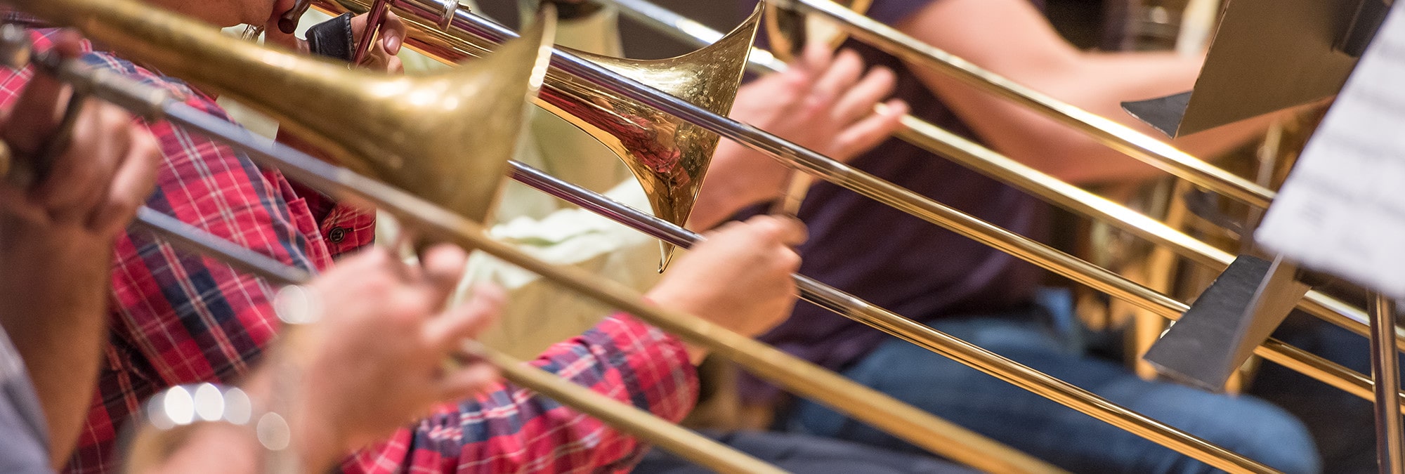 generic brass trombone horn rehearsal