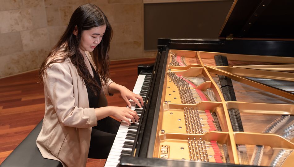 SFCM student playing piano