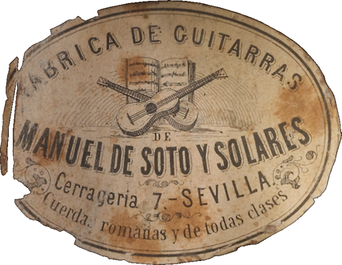 1876 Manuel de Soto y Solares guitar label