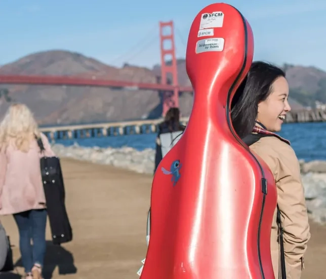 Conservatory Students exploring the Golden Gate Bridge 