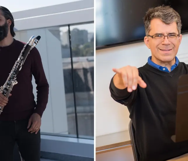 SFCM faculty Jeff Anderle and Jerome Simas.