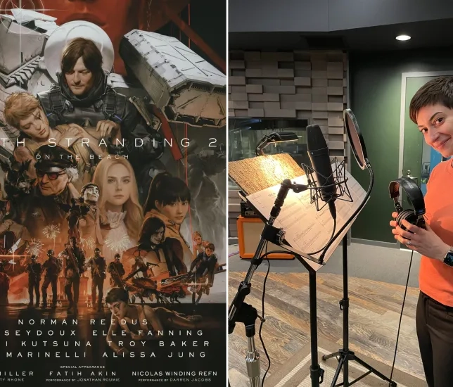 Cover art for Death Stranding 2 and Amelie-Anna Hinman