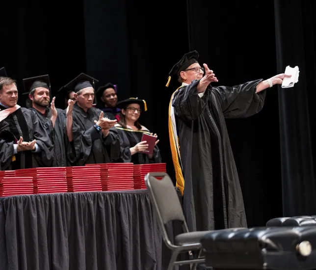 Dr. Nikolaus Hohmann at SFCM's 2025 Commencement.