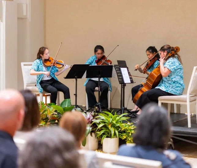 SFCM students play at the 2025 Hawai'i Chamber Music Festival.