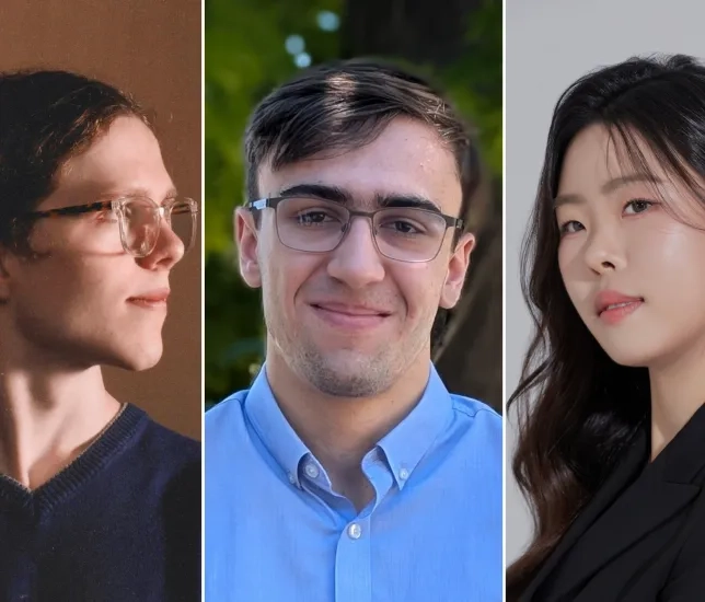From left: George Miller, Christian Jones, and Min Ju Kim.