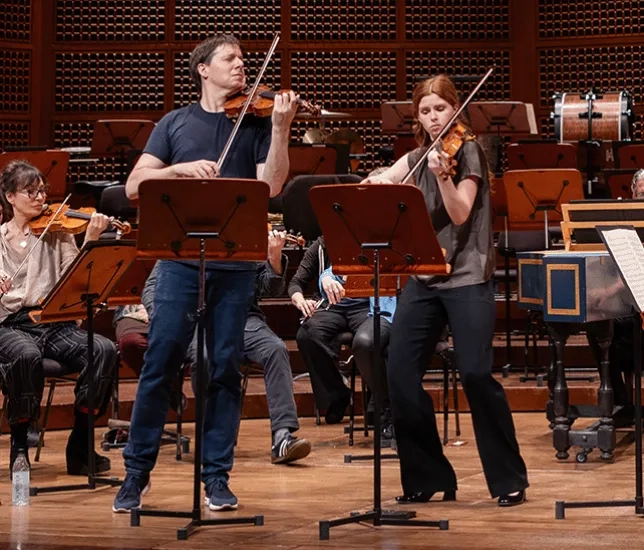 Orchestral performance onstage
