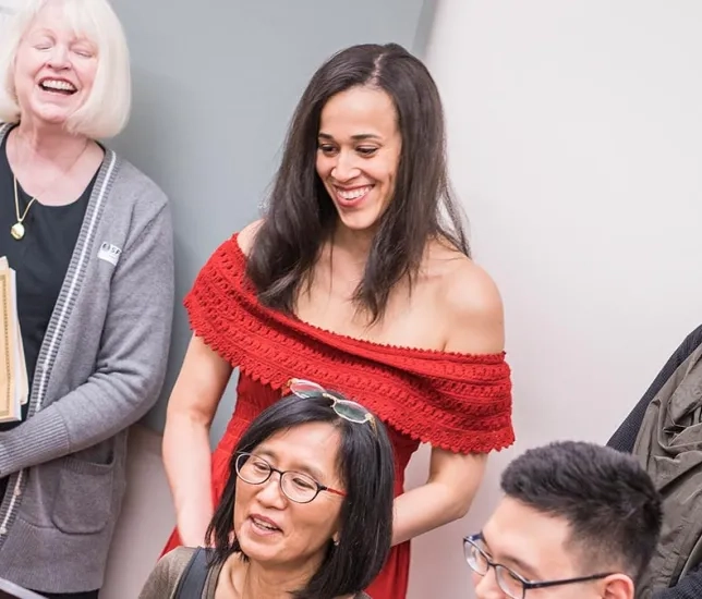 Happy adult extension students at the San Francisco Conservatory of Music