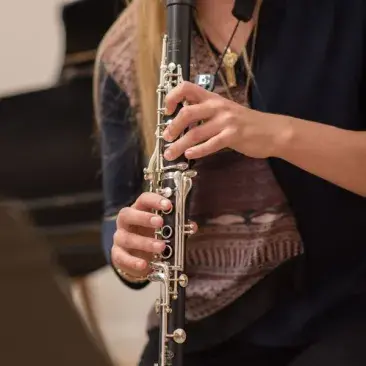 a clarinet close up