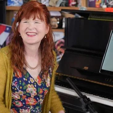Sarah Cahill at NPR. (Credit: Michael Zamorra)