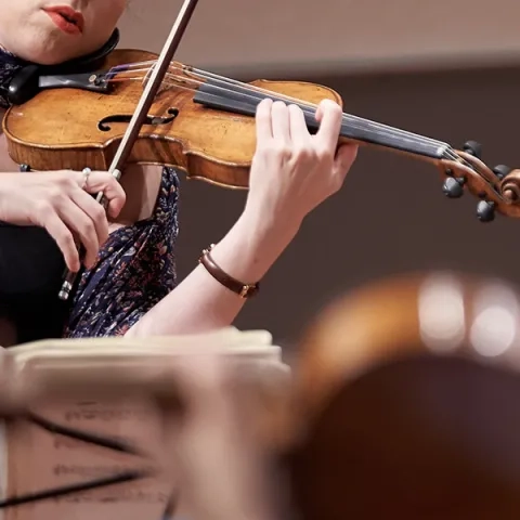 violin during a chamber performance