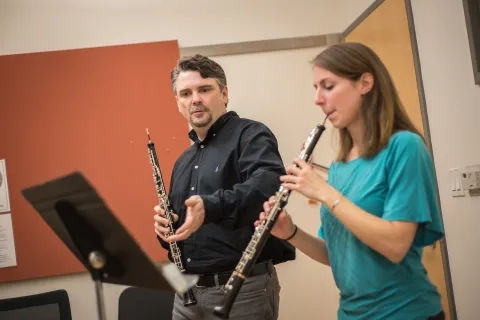 an oboe lesson