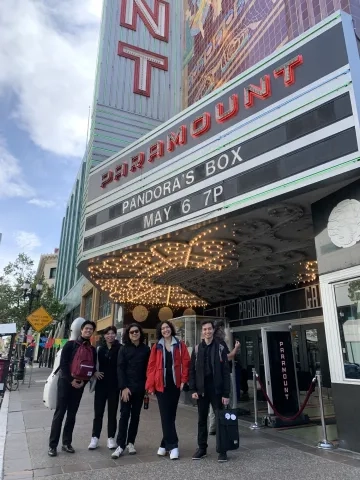 SFCM students outside the Paramount Theatre