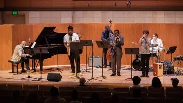 Jazz group playing in the concert hall