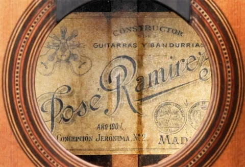 1901 José Ramirez I guitar label