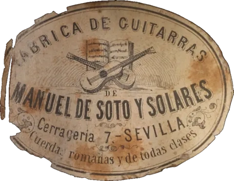 1876 Manuel de Soto y Solares guitar label