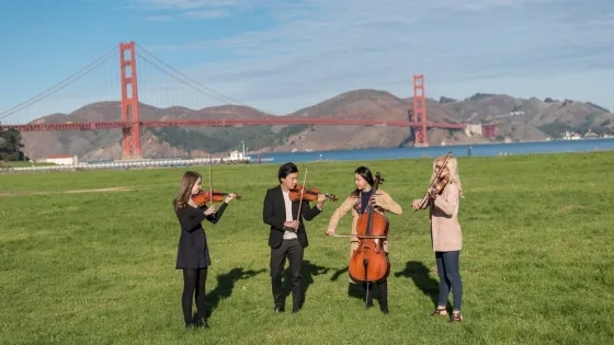 SFCM Students Outside at Golden Gate Bridge