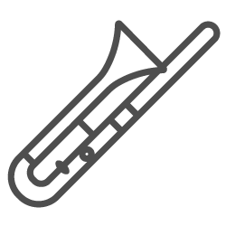 drawing of a trombone