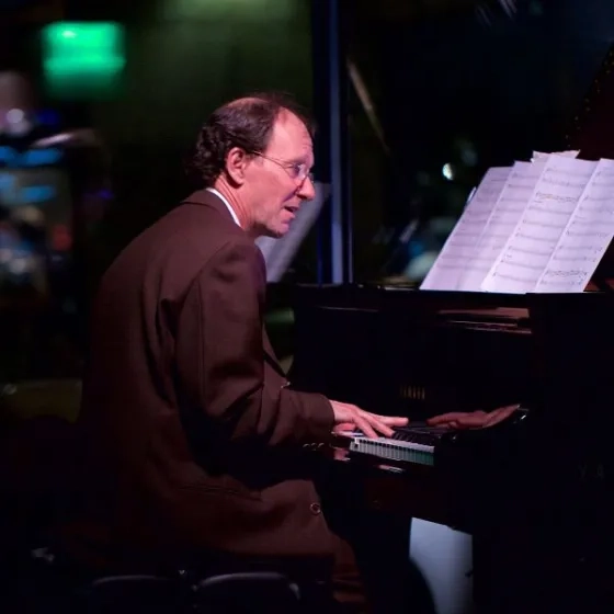 Keith Saunders at the piano at SF jazz