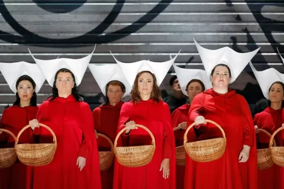 Rhoslyn Jones (front right) in the San Francisco Opera's "Handmaid's Tale." (Credit: San Francisco Opera)