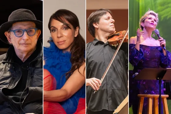 From left: Michael Tilson Thomas, Lara Downes, Joshua Bell, and Joyce DiDonato