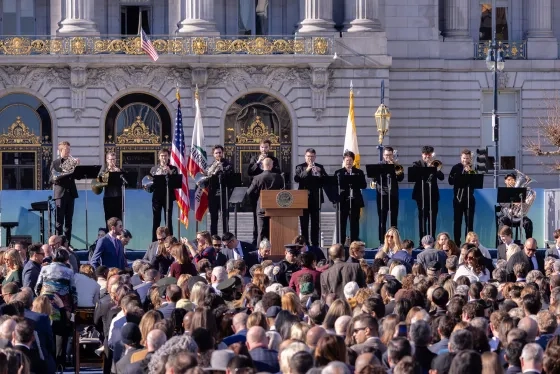 SFCM students perform at City Hall.