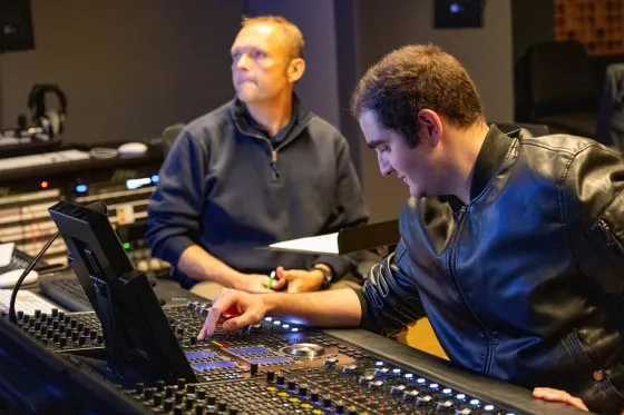 TAC student Aaron Rodriguez Perez and faculty Jason O'Connell.