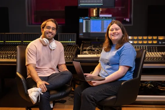 TAC students Manuel Calderon and Caroline Feitosa. 