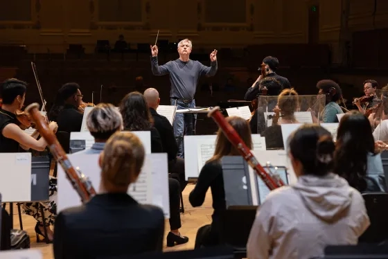 Martin West conducts at SFCM.
