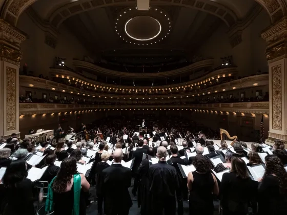 View of Carnegie Hall from back of stage.