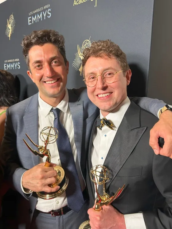 Theo Popov (L) and the director of the film. 