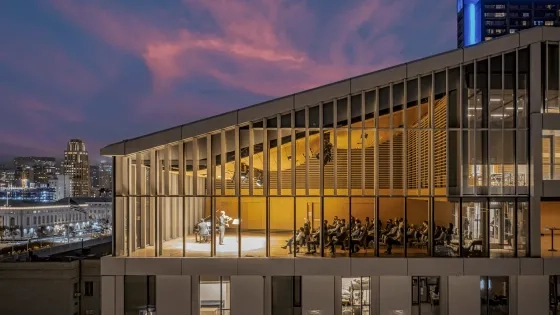 The 11th floor performance hall in SFCM's Bowes Center.