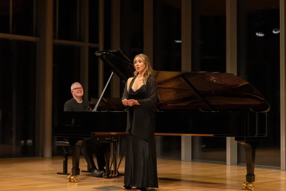 Craig Terry performs with student Macy Mullins.  Craig Terry performs with student Macy Mullins.