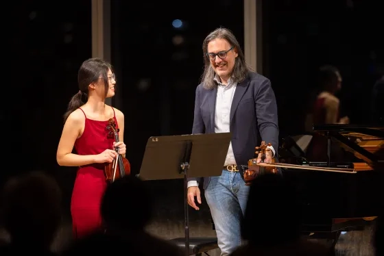 Kavakos teaches a masterclass at SFCM.