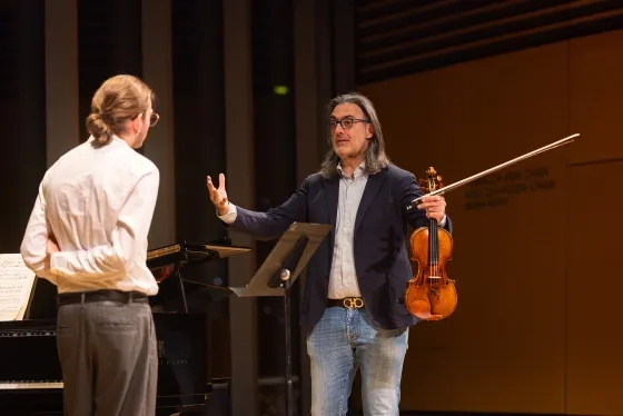 Kavakos works with a student.