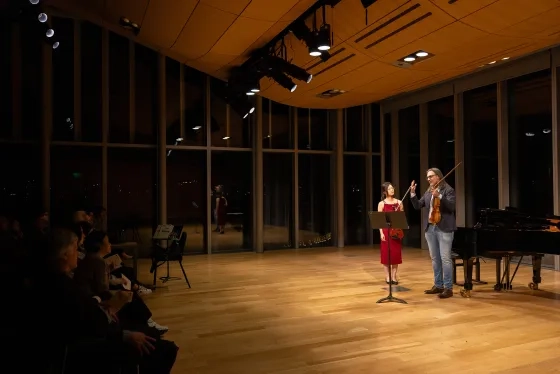 Kavakos teaches in the Barbro Osher Recital Hall.
