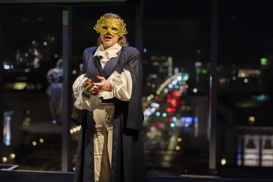 An SFCM vocalist performs in the Barbro Osher Recital Hall.