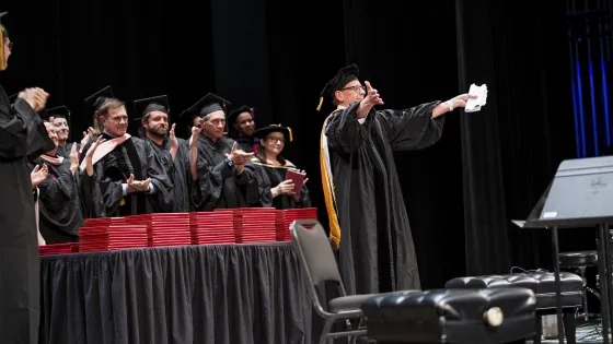 Dr. Nikolaus Hohmann at SFCM's 2025 Commencement. Dr. Nikolaus Hohmann at SFCM's 2025 Commencement.