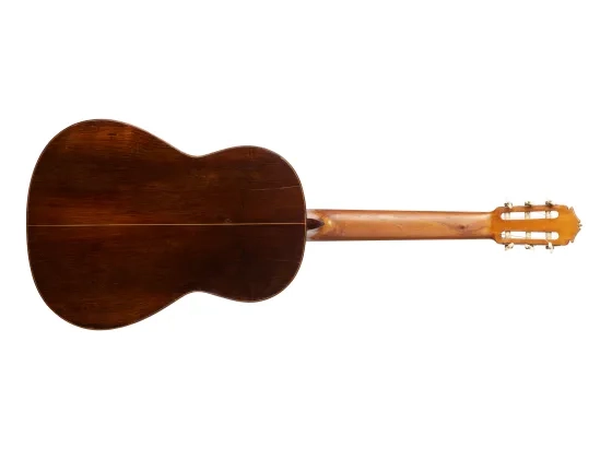 The back of the Harris Guitar Collection's 1949 Barbero guitar.