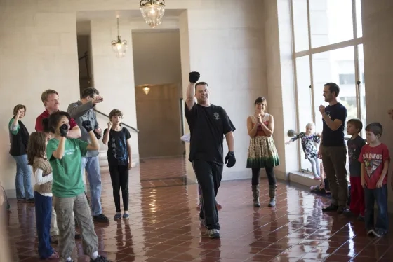 Dave Maier (center) at a San Francisco Opera event (Credit: Kristen Loken).