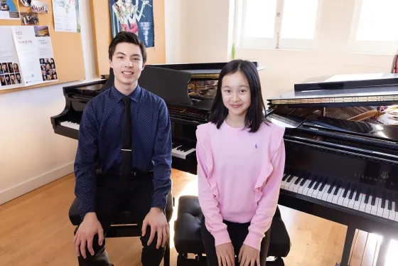 Pre-College students David Gatien, 16, and Isabel Feng, 14.