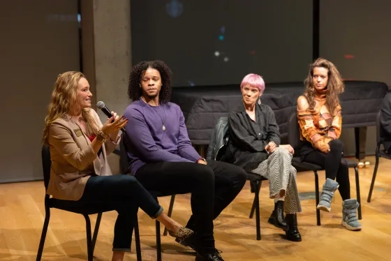 Assistant Dean and Chair of Professional Development Kristen Klehr leads the panel.