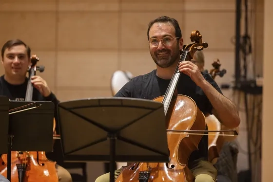 Evan Kahn with the New Century Chamber Orchestra at SFCM.