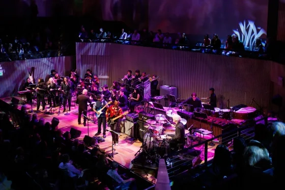 Stewart Copeland with SFCM students at SFJAZZ.