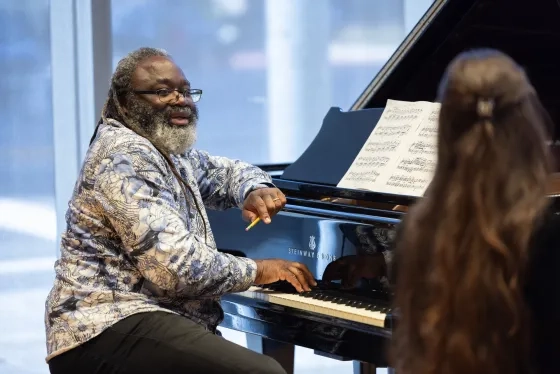 Awadagin Pratt at a masterclass at SFCM in 2024.